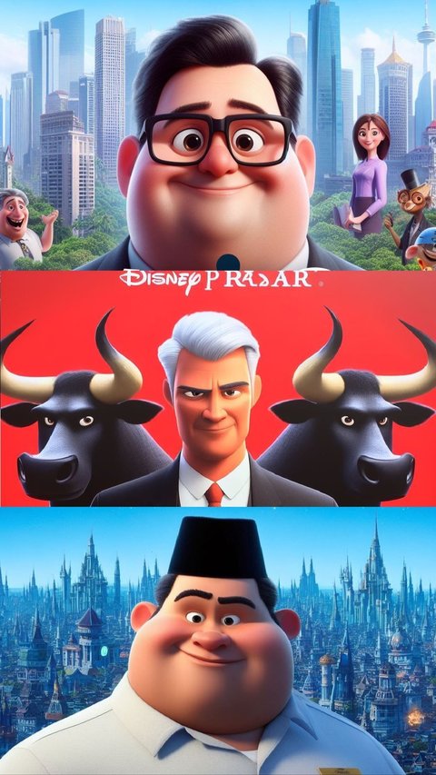 Viral Wajah Para Capres dan Cawapres 2024 ala Poster Disney, Ini Potretnya
