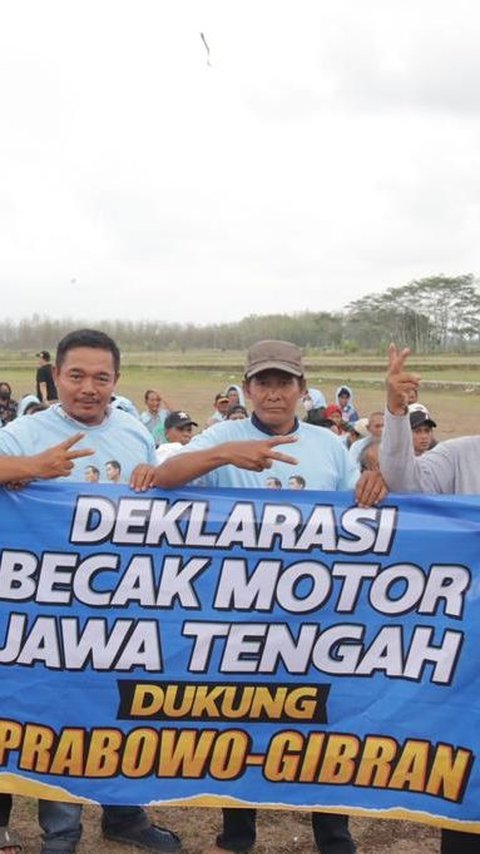 Paguyuban Becak Motor Jateng Dukung Prabowo-Gibran