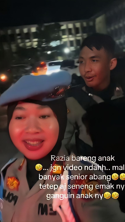 Viral Ibu dan Anak Sama-Sama Polisi Tugas Razia Bareng, Netizen: Dipantau Sampai Rumah