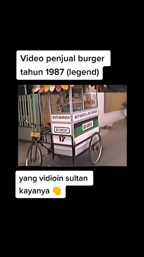 Foto Jadul Pedagang Burger Keliling Tahun 1980-an, Netizen Salfok dengan Harganya: 'yang Beli Sultan'
