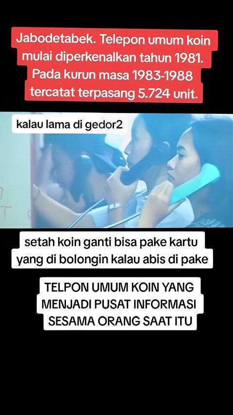 Foto Jadul Antrean di Telepon Umum Tahun 1980-an, Auto Panik Kalau Lama Digedor Warga