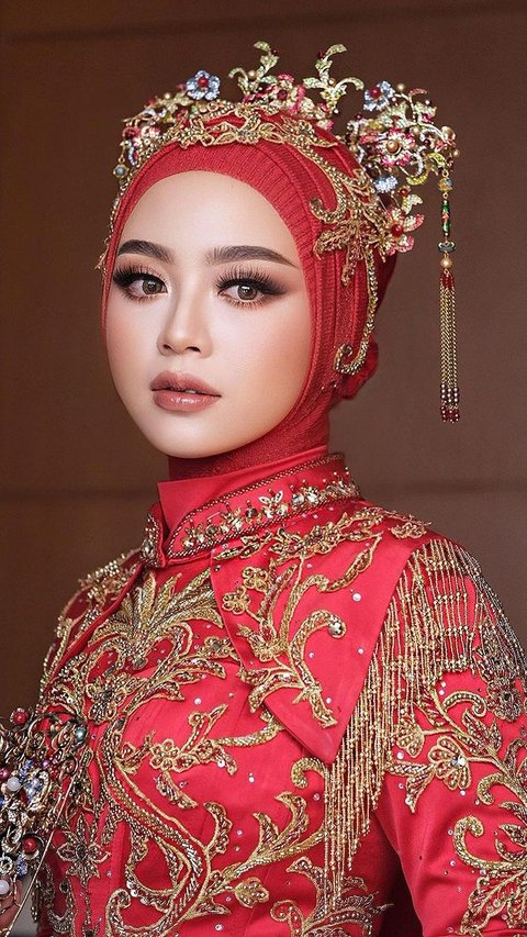 Portrait of Chinese Muslim Bridal Hijab Style, So Beautiful It Leaves You in Awe