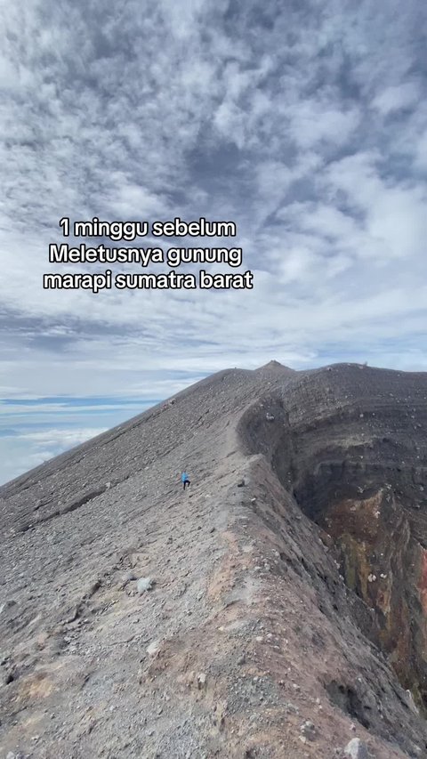 VIDEO: Penampakan Kawah Gunung Marapi Sebelum Erupsi