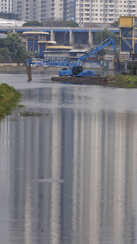 Kondisi Waduk Melati yang Diharapkan Jadi Pengendali Banjir di Jakarta