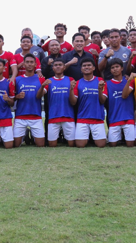 FOTO: Tinjau Seleksi Timnas untuk Piala Dunia U-17, Ketua Umum PSSI Erick Thohir Bakar Semangat Generasi Muda Sepak Bola Indonesia