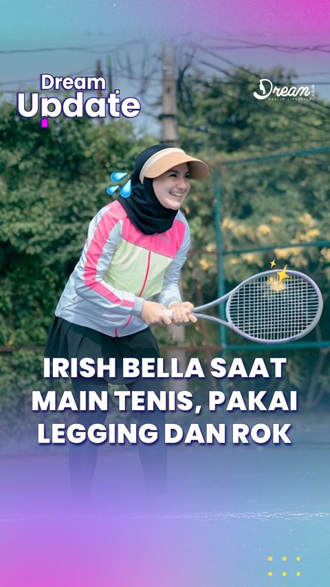 Irish Bella's Style When Playing Tennis, Wearing Leggings and Skirt