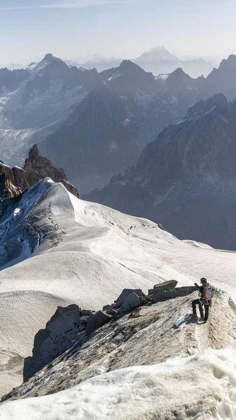 FOTO: Ketika Gunung Bersalju Mont Blanc di Prancis Tersengat Gelombang Panas