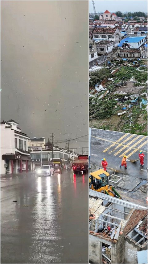 FOTO: Porak-Poranda China Usai Terjangan Tornado Singkat Mematikan, 10 Orang Tewas di Jiangsu
