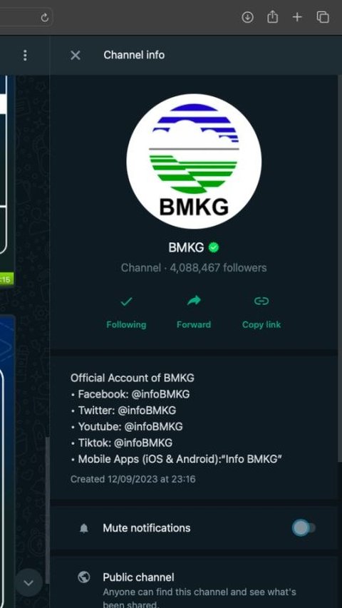 BMKG Hadir di WhatsApp untuk Lebih Menjangkau Masyarakat, Sudah Diikuti 4 Juta Orang