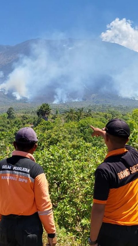 Kebakaran Lereng Gunung Agung Meluas hingga 80 Hektare, Kawasan yang Terbakar Bertambah