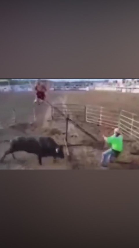Crazy Stunt To Avoid The Bull!