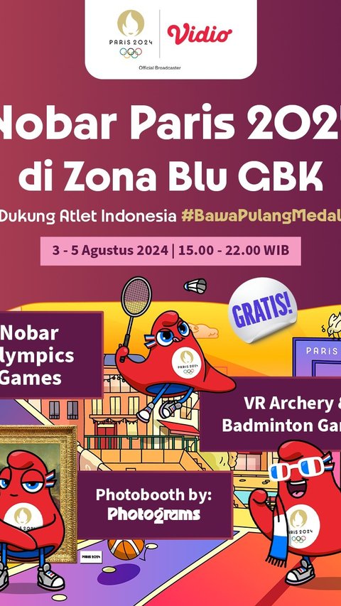 Dukung Perjuangan Timnas Bulu Tangkis Indonesia di Olimpiade dengan Nobar bersama Vidio di Zona Blu GBK