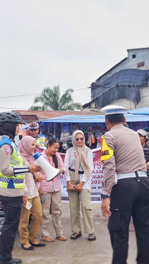 Sambil Gowes 10 Km, Polisi Rohil Sosialisasi Pemilu