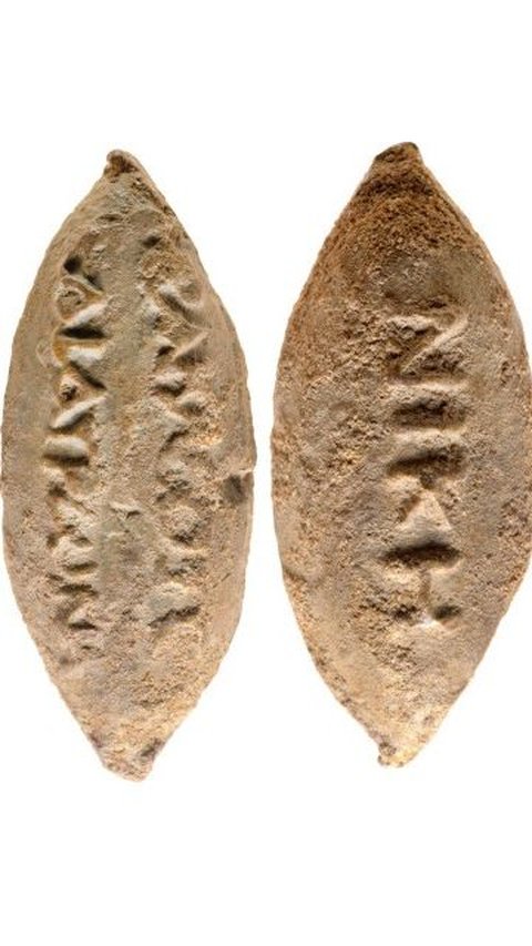 Discovery of Ancient Slingshot Bullets, Engraved with a Great Name