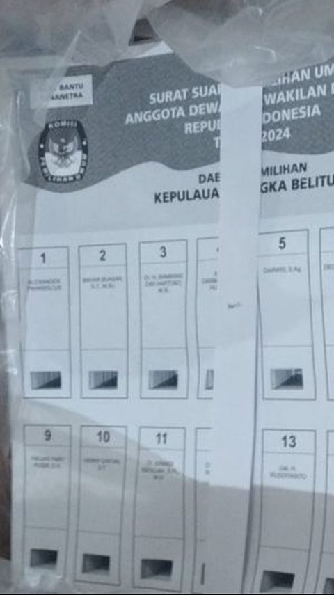 Penampakan Surat Suara Pemilu 2024 untuk Pemilih Tunanetra