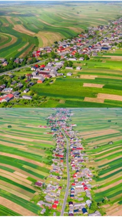 Desa Cantik di Polandia Ini Unik Banget, Rumah Warganya Berjejer di Pinggir Jalanan & Tepi Sawah Hijau