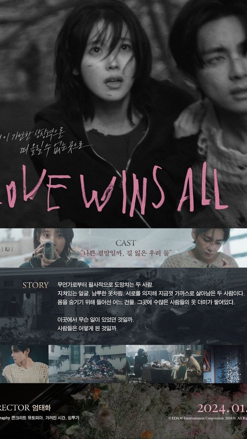 Gandeng V BTS, IU Berbagi Kemesraan dalam Video Terbaru Love Wins All