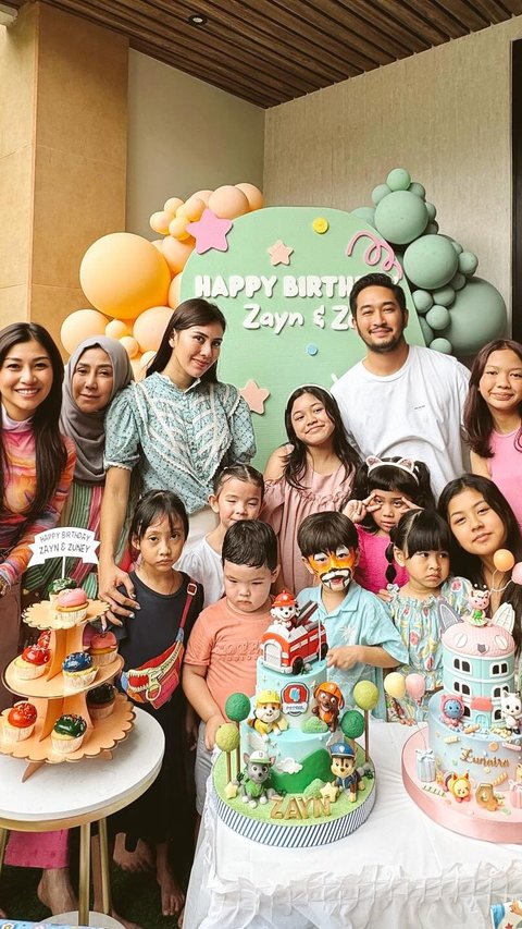 Potret Ultah ke-4 'si Kembar' Zayn dan Zunaira Anak Syahnaz dan Jeje Govinda, Cute Banget!