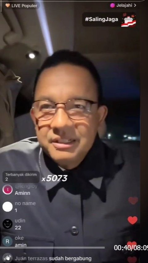 Live TikTok Diikuti Kandidat Lain, Ini Respons Anies