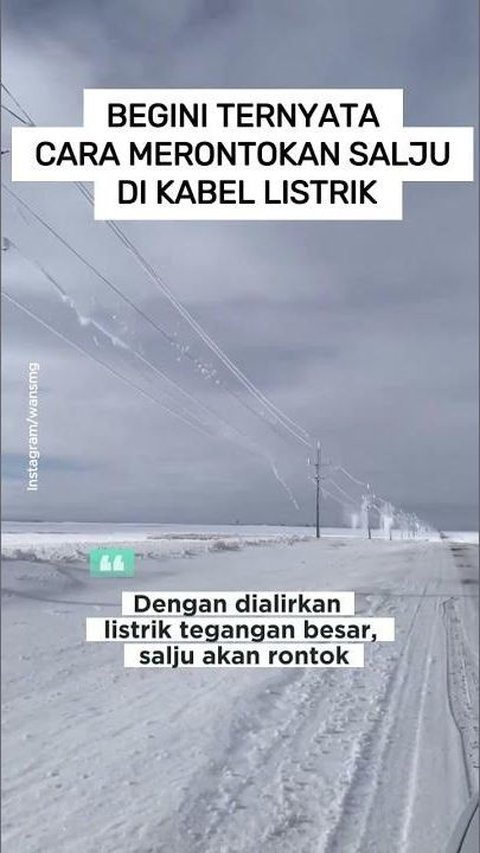 VIDEO: Begini Ternyata Cara Merontokkan Salju di Kabel Listrik