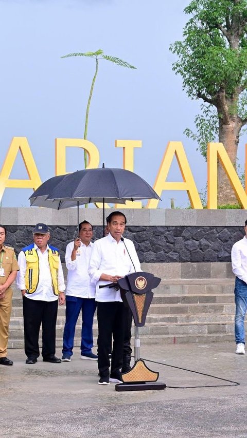 Jokowi Resmikan Bendungan 'Raksasa' Rp2,2 Triliun di Banten