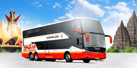 PO Harapan Jaya Hadirkan Bus Double Decker Mewah, Bodi Pabrikan Adiputro dan Sasis dari Scania