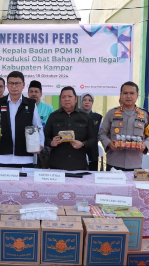 Polres Kampar & BPOM RI Bongkar Agen Pabrik Obat Berbahan Ilegal