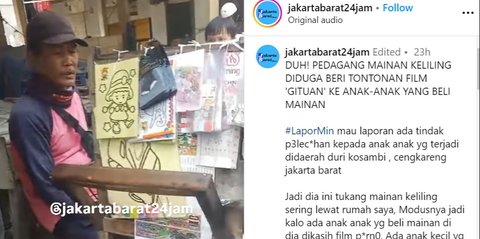 Viral Pedagang Mainan Keliling Diusir Warga Gara-Gara 'Jejali' Anak-Anak dengan Gambar Porno