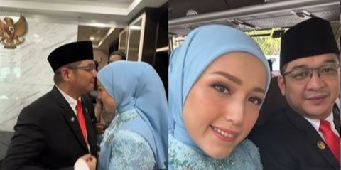 Cantik Banget, Potret Adelia Wilhelmina Anggun Berkebaya Dampingi Pasha Ungu saat Pelantikan Anggota DPR RI