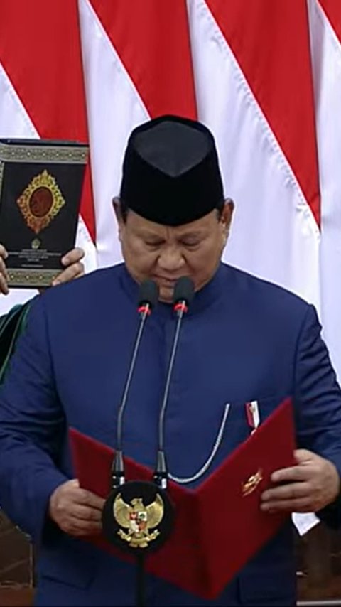 Begini Potret Mayor Teddy Saat Momen Penting Prabowo Bacakan Sumpah Presiden