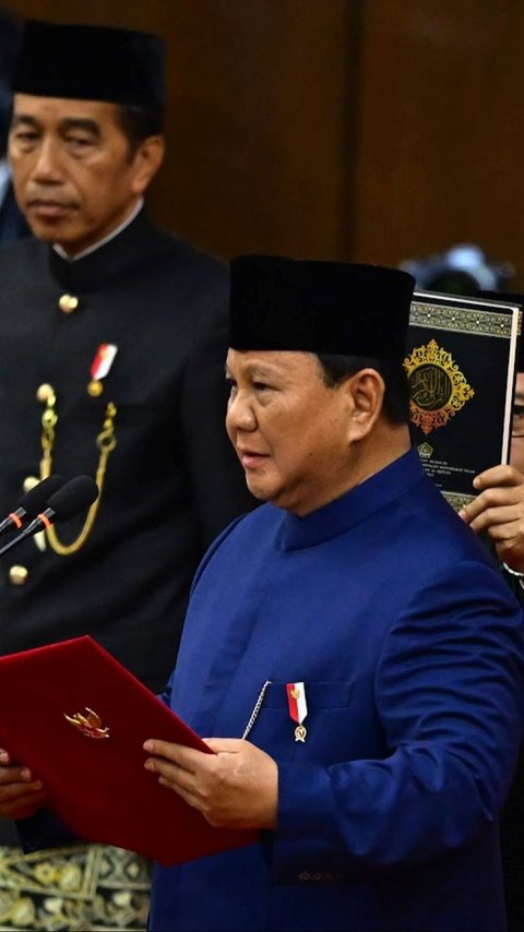 FOTO: Momen Prabowo Ucap Sumpah dan Janji sebagai Presiden ke-8 RI