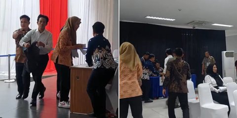 Momen Panitia Kompak Bantu Peserta yang Hampir Terlambat Masuk ke Ruangan Tes CPNS, Aksinya Banjir Pujian Warganet