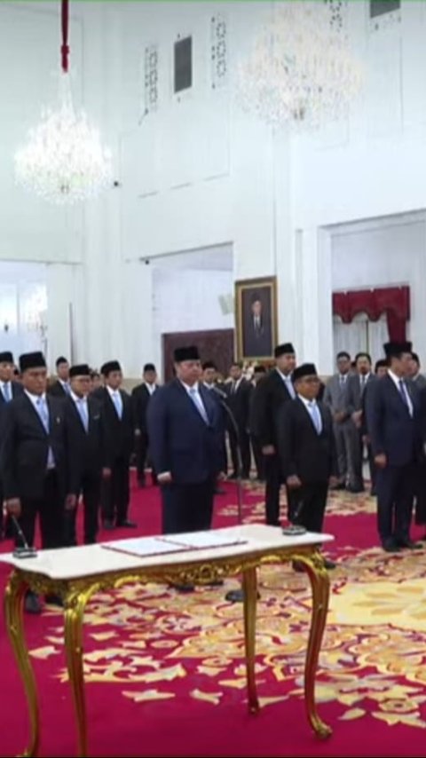 Prabowo Lantik Menteri Kabinet Merah Putih di Istana Negara