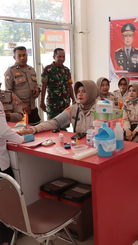 Polres Kampar Gandeng PMI Gelar Donor Darah, Dapat Puluhan Kantong dari Personel TNI Polri