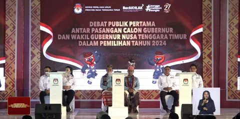 Debat Perdana Pilkada NTT: Ansy-Jane Tawarkan Progam NTT Menyala, Melki-Johni NTT Sehat dan Simon Andre NTT Siaga