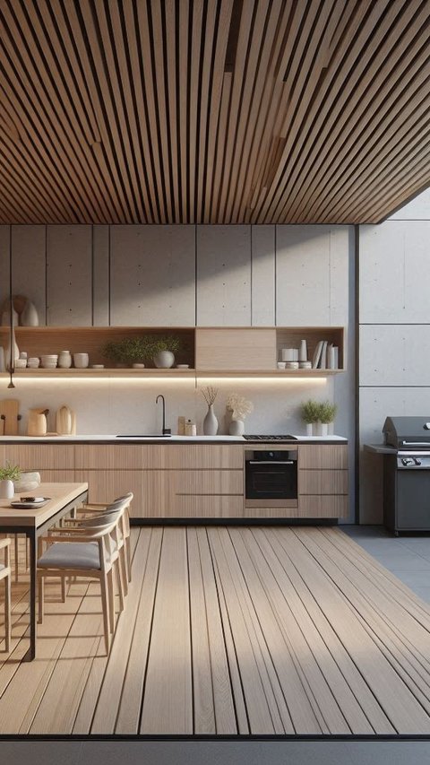 10 Inspirasi Desain Dapur Belakang Rumah yang Terbuka, Bikin Ruangan Lebih Luas dan Sejuk