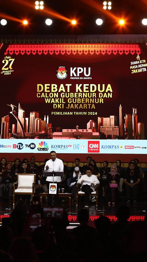 FOTO: Momen Debat Kedua Pilkada Jakarta, Diwarnai Ricuh Pendukung RK-Suswono dan Pramono-Rano