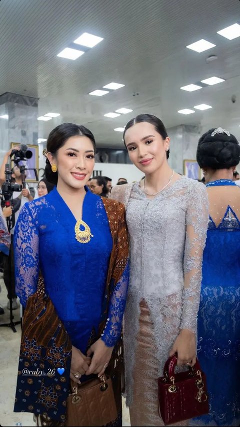 Potret Adu Gaya Aliya Rajasa & Beby Tsabina Dampingi Suami Dilantik Jadi Anggota DPR, Cantik Berkebaya