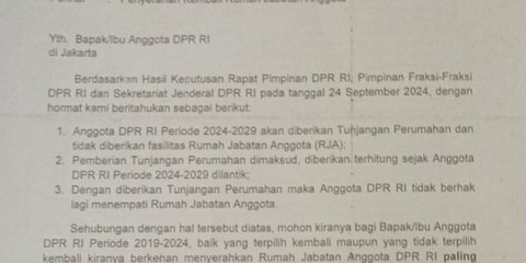 Anggota DPR 2024-2029 Tak Dapat Rumah Dinas, Ini Kompensasinya