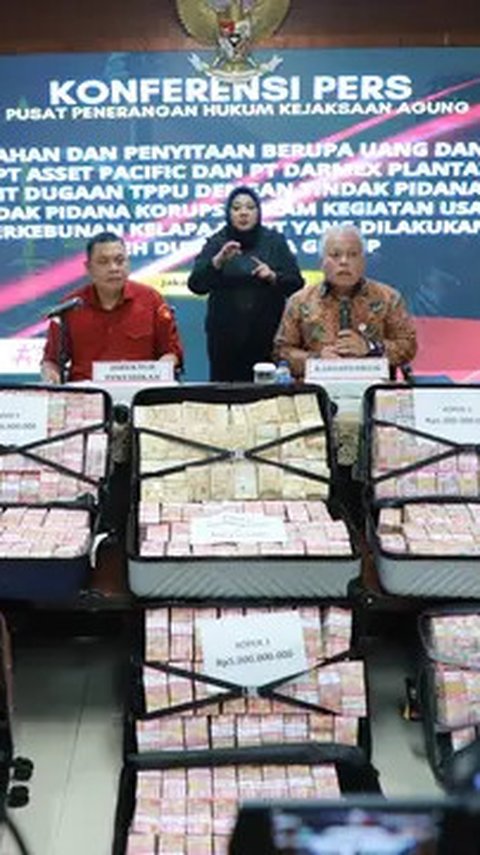 Penampakan Tumpukan Duit Rp372 Miliar Berkoper-koper Disita Kejagung dari Mafia Migor