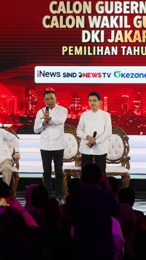 FOTO: Momen Debat Perdana Pilkada Jakarta 2024: Ridwan Kamil dan Pramono Tenang, Dharma Pongrekun Sempat Gugup