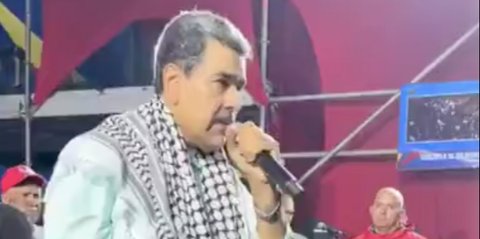 Momen Presiden Venezuela Kenakan Sorban di Wajah ala Pejuang Hamas & Hizbullah, Tegas Kutuk Israel Teroris