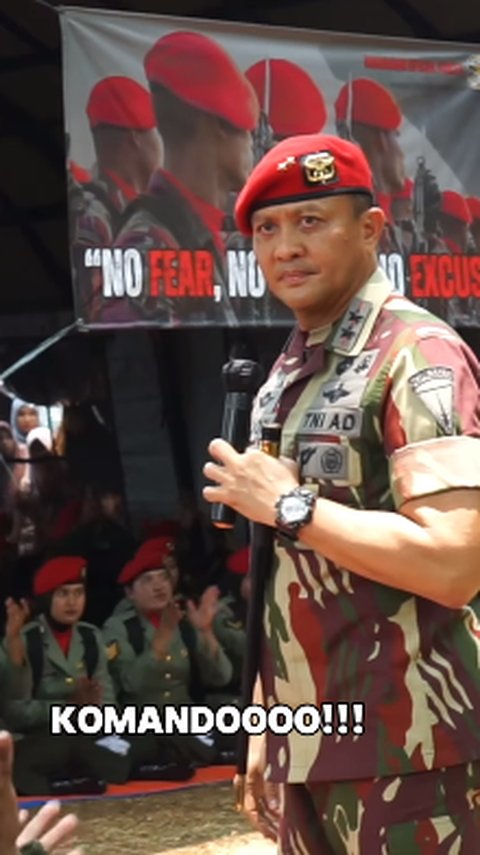 Momen Mayjen Djon Afriandi Bakar Semangat Prajurit, Bangga jadi Kopassus Langsung Digendong Anak Buah