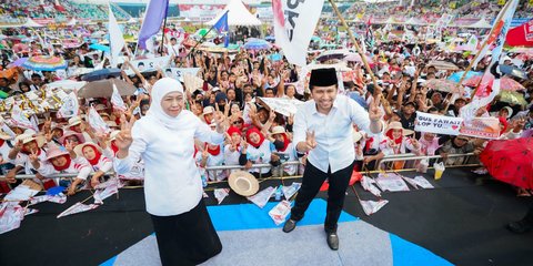 Kampanye Akbar, Khofifah Pamerkan Prestasi Selama Jadi Gubernur Jatim