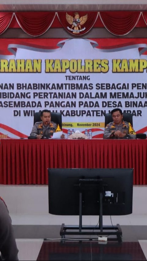 Kapolres Kampar Perintahkan Bhabinkamtibmas Jadi Pelopor Ketahanan Pangan, Awasi Distribusi Pupuk