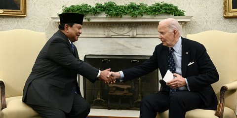 FOTO: Momen Prabowo Temui Presiden AS Joe Biden di Gedung Putih, Bahas Situasi Jalur Gaza hingga Laut China Selatan