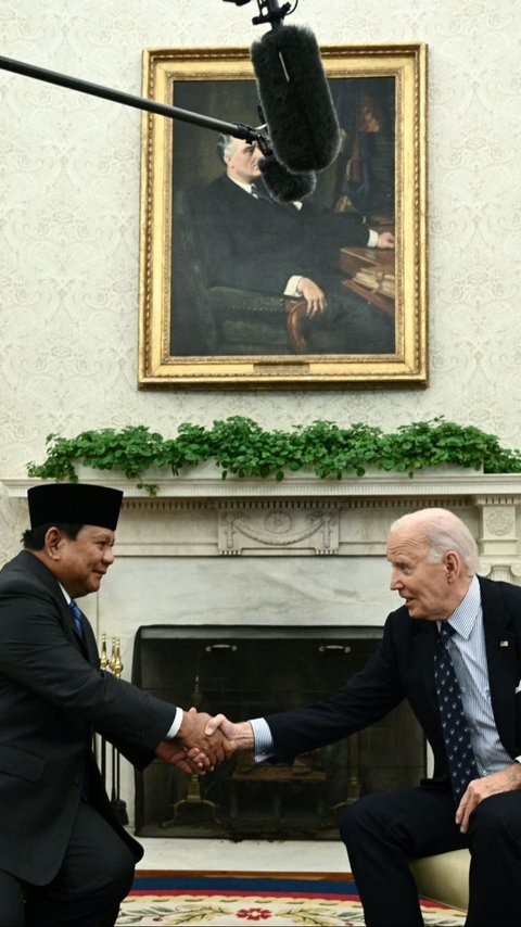 FOTO: Momen Prabowo Temui Presiden AS Joe Biden di Gedung Putih, Bahas Situasi Jalur Gaza hingga Laut China Selatan