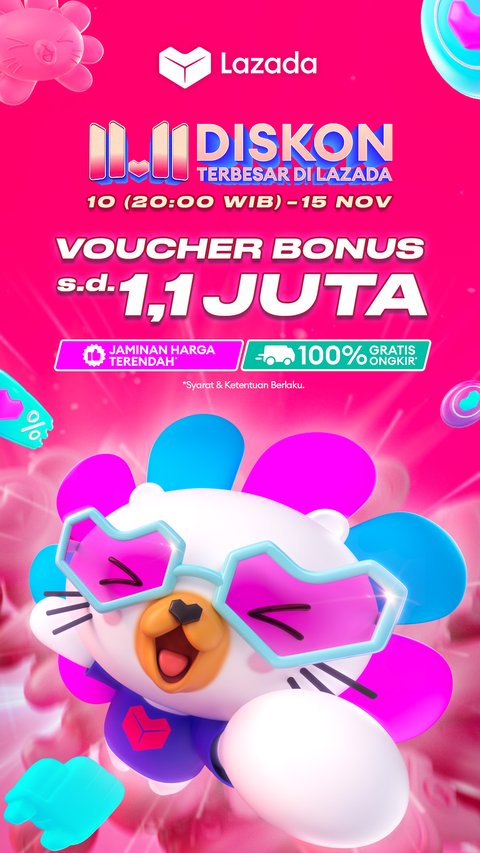 Ini Detail Promo yang Bisa Dinikmati di Promo 11.11 Diskon Terbesar Lazada