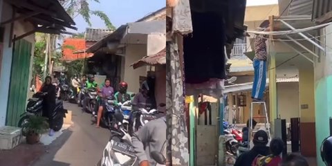 Pemotor Terjebak Macet di Gang Sempit Gara-Gara Warga Betulin Atap Rumah, Tak Ada yang Berani Klakson karena Cuma Numpang Lewat