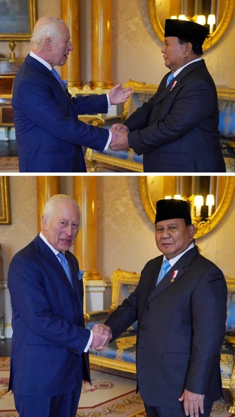 FOTO: Momen Raja Inggris Charles III Sambut Hangat Kunjungan Prabowo di Istana Buckingham